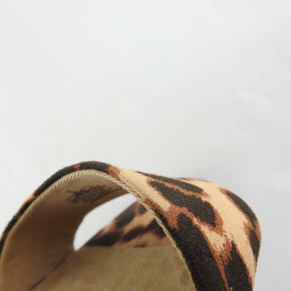 Old Navy Party Sandals Velvety Leopard Print Ankle Strap Block Heel Womens sz 9 - Picture 8 of 8